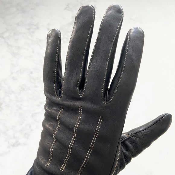 Black leather gloves - Picture 5 of 6